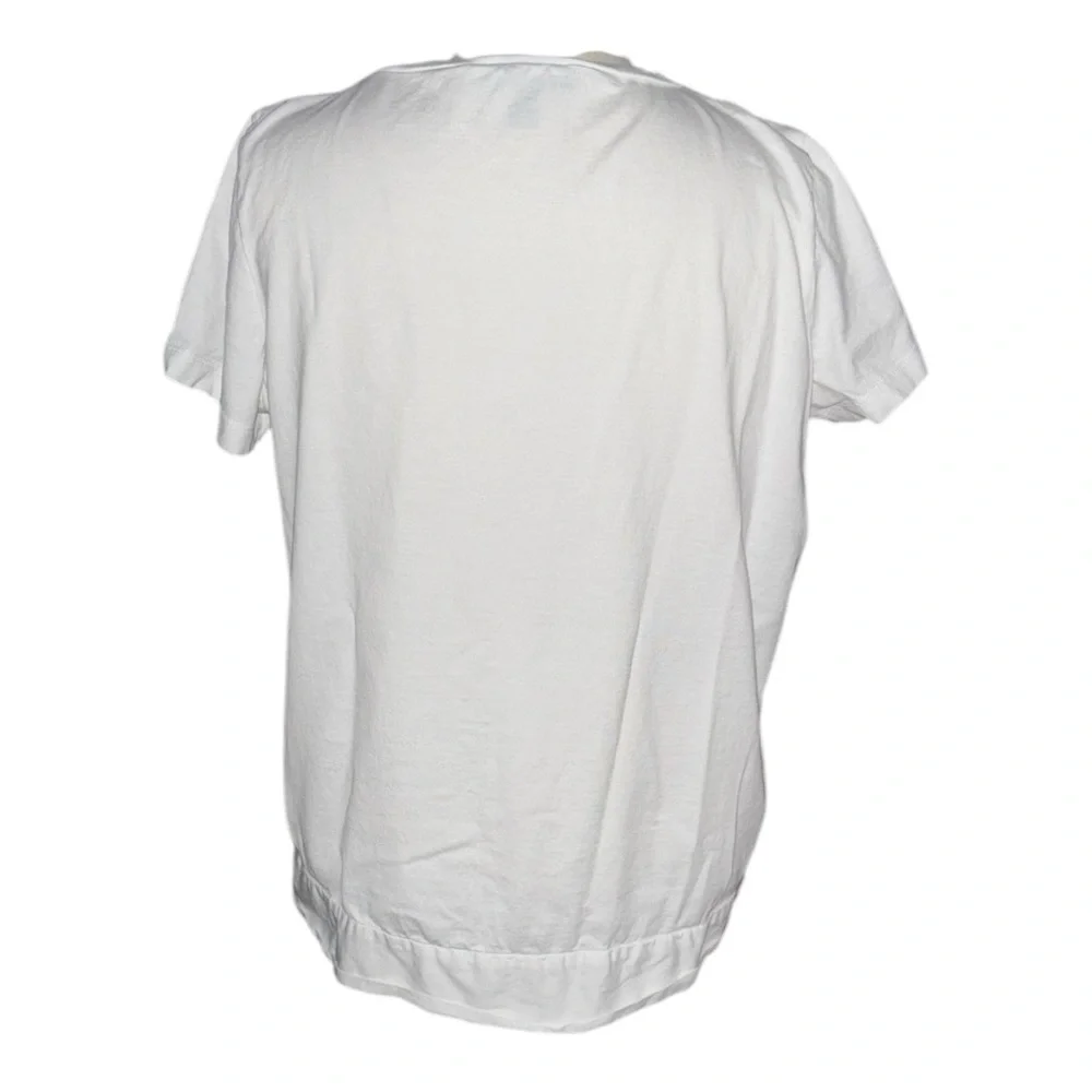 J. Crew White Side Tie Short Sleeve T-Shirt